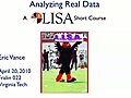 LISA Short Course Analyzing Real Data | BahVideo.com