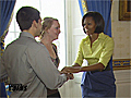 Michelle Obama Greets White House Visitors | BahVideo.com