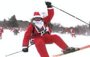Santa skis  | BahVideo.com