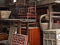 Unrestored Chinese Antique Furniture In Storage Stock Footage | BahVideo.com