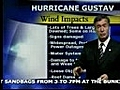 hurricane gustav central louisiana prelandfall  | BahVideo.com