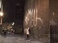 Katsu and Moral do fire extinguisher graffiti | BahVideo.com