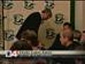 Favre Shown Limping Away From Press Conference | BahVideo.com