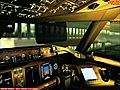 Cockpit of 777 at night | BahVideo.com