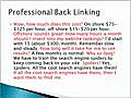 Back Linking 101 Back Linking professionals  | BahVideo.com