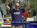 WATCH IT Fans Cheer On Huskies In Charlotte | BahVideo.com
