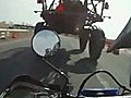 Motorcycle Drives Under Truck | BahVideo.com