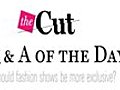 The Cut Q amp A of the Day Show Exclusivity | BahVideo.com