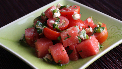 Watermelon and Tomato Salad | BahVideo.com