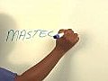 Beautiful Nurse Writes Mastectomy On A White Board close-up Stock Footage | BahVideo.com