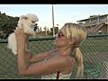 Poodle Vomit Down the Clevage Nikki Moustaki at the Flamingo Dog Park on South Beach Miami | BahVideo.com