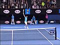 Federer amazing backhand angle | BahVideo.com