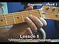 Free Electric Guitar Lessons Beginner Week 1 Lesson 5 | BahVideo.com