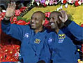 STS-129 Astronauts on Rose Parade Float | BahVideo.com