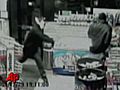 Masked man throws molotov cocktail at cashier | BahVideo.com