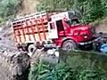 Indian Landslide Takes Down Truck | BahVideo.com