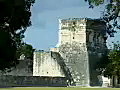 Royalty Free Stock Video SD Footage Zoom Inand Out From Stone Mayan Ruins at Chichen Itza in Mexico | BahVideo.com