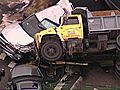 UNCUT Chopper 7 Over Dump Truck Crash | BahVideo.com