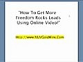 How To Get More FREEDOM ROCKS Leads Using  | BahVideo.com