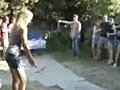 Hot Girl Pulls Off Insane Golf Trick | BahVideo.com