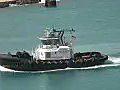 Royalty Free Stock Video HD Footage Tugboat  | BahVideo.com