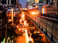 Futuristic train at night city | BahVideo.com