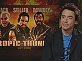 We catch up with Robert Downey Jr as Tropic  | BahVideo.com
