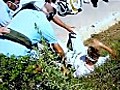Ian Poulter falls down hillside at Volvo World  | BahVideo.com