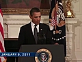 President Obama on the Arizona Attack and Rep  | BahVideo.com