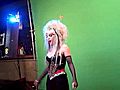 Karina Bradley Shooting part of her Music Video on the Green Screen | BahVideo.com