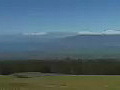 Royalty Free Stock Video HD Footage Pan Right to View from Haleakala Crater in Maui Hawaii | BahVideo.com