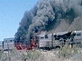 Amtrak train truck collide in fiery crash | BahVideo.com