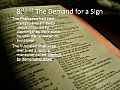 Bible Study - Mk 8 11-13 The Demand for a Sign | BahVideo.com