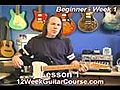 Free Electric Guitar Lessons Beginner Week 1  | BahVideo.com