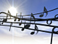 Musical Note against Blue Sky and Sun HD | BahVideo.com