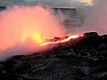 Lava flow up close big island Hawaii--August  | BahVideo.com