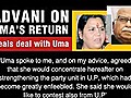 Uma to return Advani | BahVideo.com