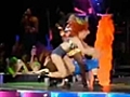 Rihanna falls over on stage | BahVideo.com