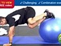 STX Strength Training How To - Push up with knee tuck and rotation on a fitness ball for core stability 1 set 20 reps | BahVideo.com