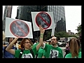 No to Ahmadinejad Yes to Human Rights New York city rally | BahVideo.com