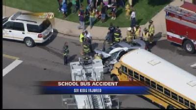 School Bus Runs Over Car | BahVideo.com