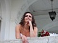 Beautiful bride sends a kiss and smiles | BahVideo.com