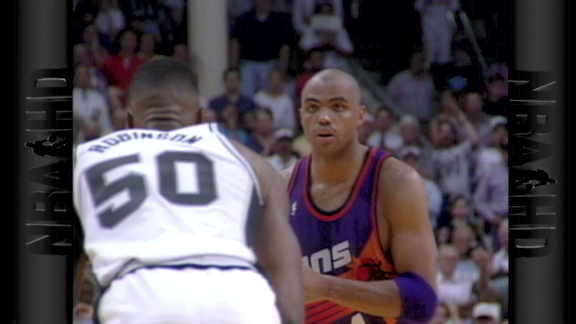 Playoff Moments 1993 - Barkley over Robinson | BahVideo.com