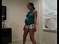 pregnant women doing a cart wheel | BahVideo.com