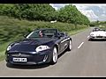 New Jaguar XKR Convertible v the classic E-Type | BahVideo.com