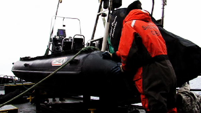 Whale Wars Damaged Small Boat | BahVideo.com