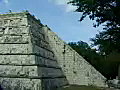 Royalty Free Stock Video SD Footage Pan Left to Mayan Temple at Chichen Itza in Mexico | BahVideo.com
