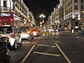 Regent Street at night,  London | BahVideo.com