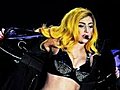 Lady Gaga Falls Live On Stage During Poker  | BahVideo.com