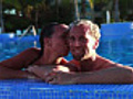 Couple in swimming pool | BahVideo.com